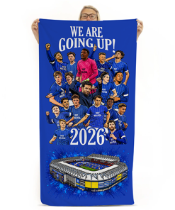 Alternative view of Cardiff City Promoted 2026 Football Beach Towel