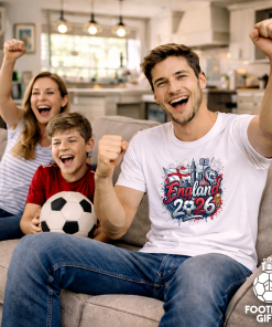 Alternative view of England Patch White T-Shirt Tee World Cup 2026 England White T-Shirt