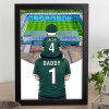 Plymouth Argyle Father & Son At The Match Personalised Stadium Framed Print