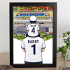 Preston Father & Son At The Match Personalised Stadium Framed Print