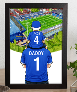 Stockport County Father & Son At The Match Personalised Stadium Framed Print