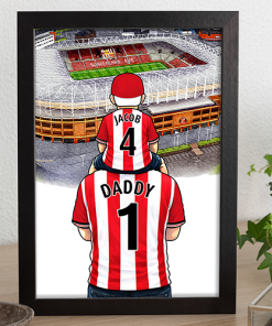 Sunderland Father & Son At The Match Personalised Stadium Framed Print