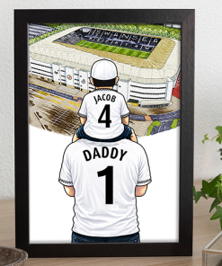 Swansea City Father & Son At The Match Personalised Stadium Framed Print