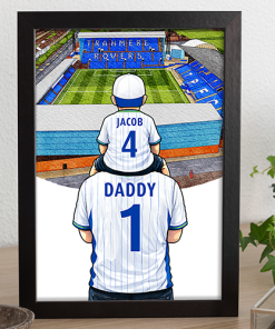 Tranmere Rovers Father & Son At The Match Personalised Stadium Framed Print