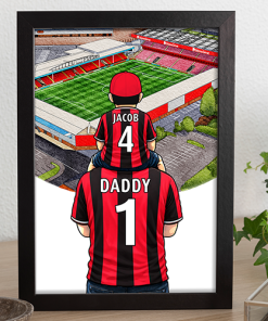 Walsall Father & Son At The Match Personalised Stadium Framed Print