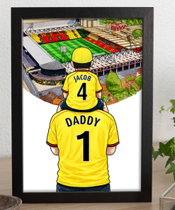 Watford Father & Son At The Match Personalised Stadium Framed Print