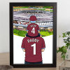 West Ham Father & Son At The Match Personalised Stadium Framed Print