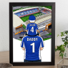 Wigan Athletic Father & Son At The Match Personalised Stadium Framed Print