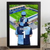 Wycombe Wanderers Father & Son At The Match Personalised Stadium Framed Print
