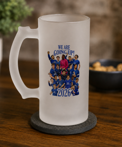 Cardiff City Promoted 2026 Frosted Beer Glass We Are Going Up
