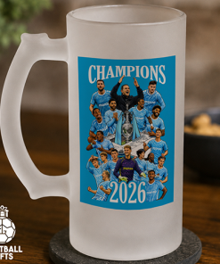 Coventry City Champions 2026 Frosted Beer Glass Stein Cup