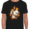 Gerd Muller Black T-Shirt Splash World Cup Legends T-Shirt