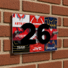 Aberdeen Personalised Retro Kit Montage House Number Plaque