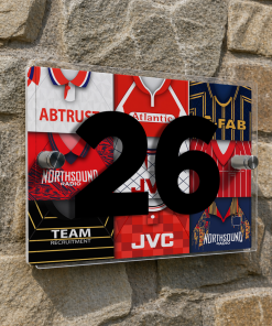 Alternative view of Aberdeen Personalised Retro Kit Montage House Number Plaque