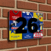Cardiff City Personalised Retro Kit Montage House Number Plaque