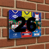 Carlisle United Personalised Retro Kit Montage House Number Plaque