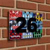 Coventry City Personalised Retro Kit Montage House Number Plaque