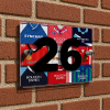 Crewe Alexandra Personalised Retro Kit Montage House Number Plaque