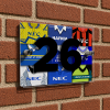 Everton Personalised Retro Kit Montage House Number Plaque