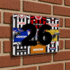 Grimsby Town Personalised Retro Kit Montage House Number Plaque