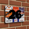 Luton Town Personalised Retro Kit Montage House Number Plaque