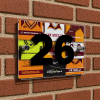 Motherwell Personalised Retro Kit Montage House Number Plaque