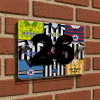 Newcastle United Personalised Retro Kit Montage House Number Plaque