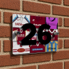 Northampton Town Personalised Retro Kit Montage House Number Plaque
