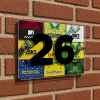 Norwich City Personalised Retro Kit Montage House Number Plaque