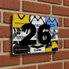 Port Vale Personalised Retro Kit Montage House Number Plaque