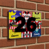 Sheffield United Personalised Retro Kit Montage House Number Plaque