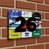Tranmere Rovers Personalised Retro Kit Montage House Number Plaque