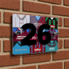 Aston Villa Personalised Retro Kit Montage House Number Plaque