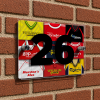 Wrexham Personalised Retro Kit Montage House Number Plaque