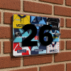 Wycombe Wanderers Personalised Retro Kit Montage House Number Plaque