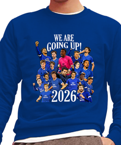 Cardiff City Promoted 2026 Royal Blue Jumper Top We Are Going Up