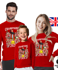 Alternative view of Lincoln City Champions 2026 Red Jumper Top