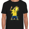 Neymar Jr Black T-Shirt Splash World Cup Legends T-Shirt