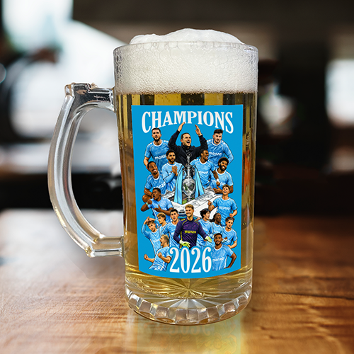 Coventry City Champions 2026 Beer Glass Stein Cup
