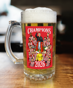 Lincoln City Champions 2026 Beer Glass Stein Cup