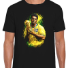 Romario Black T-Shirt Splash World Cup Legends T-Shirt
