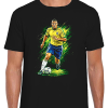 Ronaldo Brazil Black T-Shirt Splash World Cup Legends T-Shirt