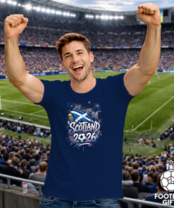 Alternative view of Scotland Patch Navy T-Shirt Tee World Cup 2026 Scotland Navy T-Shirt