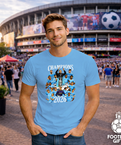 Alternative view of Coventry City Champions 2026 Sky Blue T-Shirt
