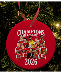 Arsenal Champions Of England 2026 Christmas Tree Decoration