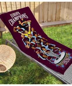 Alternative view of Aston Villa Europa League Champions 2026 Beach Towel
