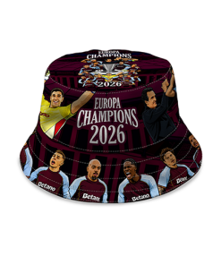 Alternative view of Aston Villa Europa League Champions 2026 Bucket Hat