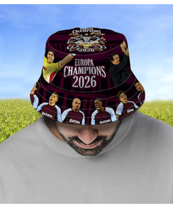 Aston Villa Europa League Champions 2026 Bucket Hat