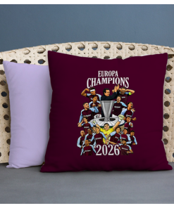 Aston Villa Europa League Champions 2026 Jumbo Football Cushion
