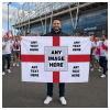 Personalised England Football Flag 5ftx3ft World Cup 2026 Add Your Text And Image Design 2